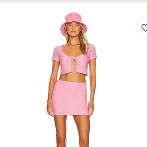 Melissa Ruched Set in Baby Pink